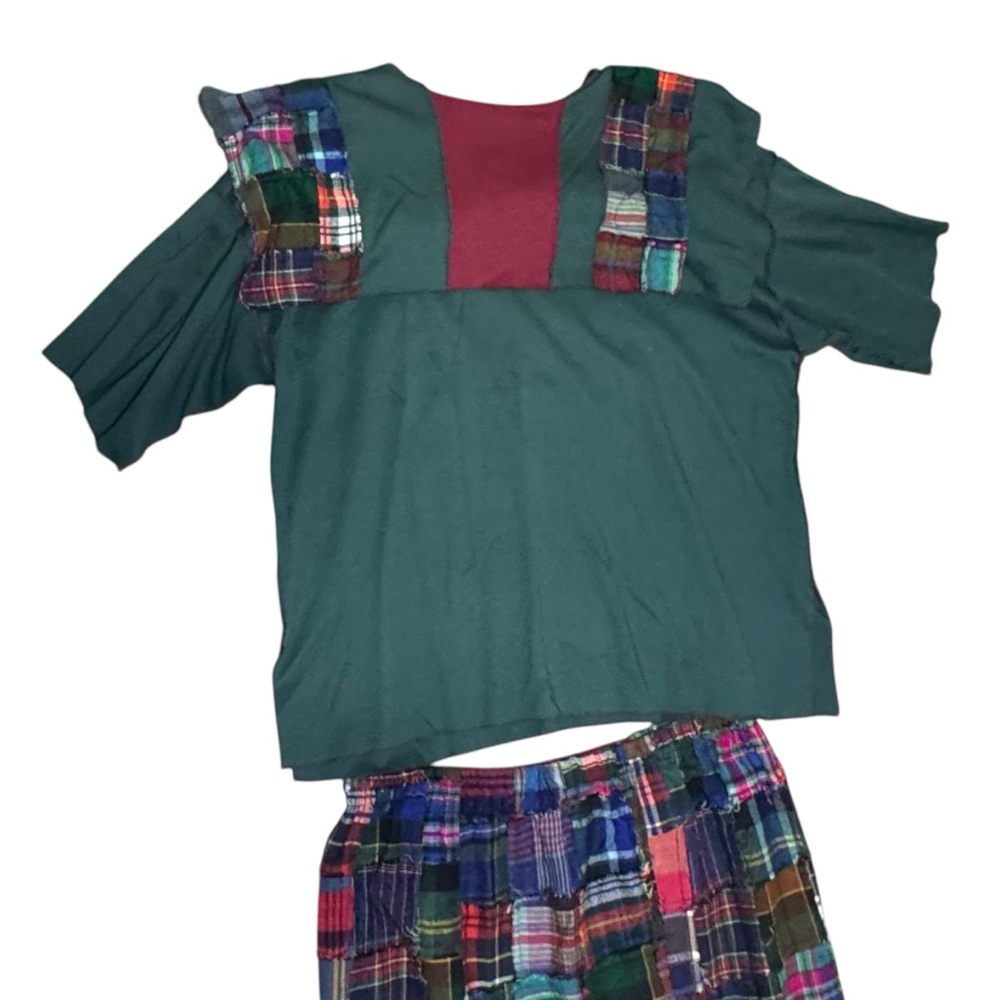 Jaybird Plaid Patchwork 2 piece skirt set preppy grunge cottagecore sz M/L VTG - Picture 12 of 16